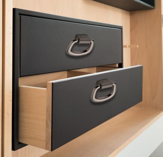 Relo 110 Combi Black Folding Knob For Drawers & Cupboards