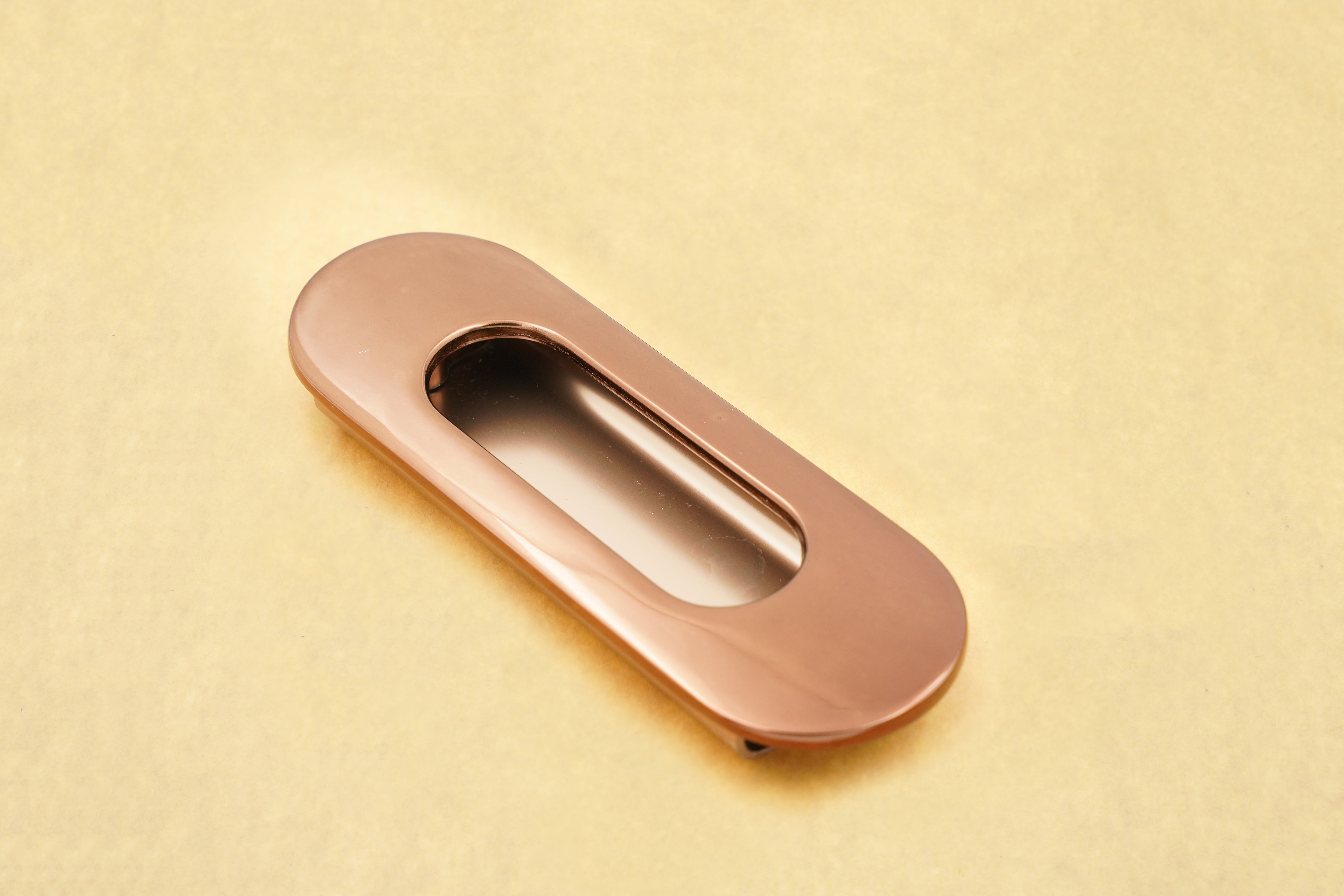 Relo Oval 01 RoseGold Concealed Sliding Door Handle
